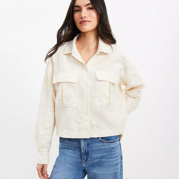 Loft Clip Utility Shirt ivory Small - Picture 2 of 6